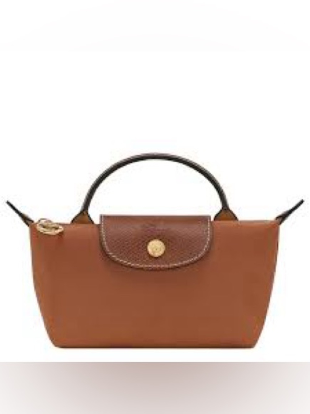 Longchamp Mini Top-Handle Crossbody Bag cognac XS Le pliage nylon nwt +strap